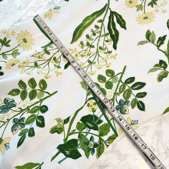 LOFT Linen Blend White‎ & Green Summer Fit n Flare Dress Women’s Size 10 - Picture 9 of 9